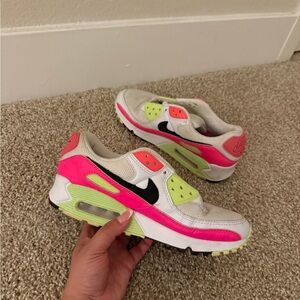 Nike Sneakers - Pink, Green, and White